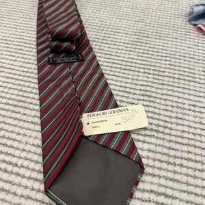 Charvet Classic Red and Green Striped Tie